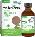 Wellements Organic Daytime Baby Cough Syrup | Soothes Juhuslik köha tõttu kuiva kurgu * | 2 Fl Oz, 4 kuud +