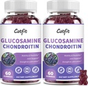 Catfit Glükosamiin Chondroitin Gummies, ekstra tugevus ühine tervisetoetus täiendada MSM ja Elderberry, Antioksüdant immuuntoetus täiendus täiskasvanutele meestele ja naistele (2 Pack)
