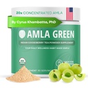 Amla Powder & Green Tea Superfood Supplement, 20x Ultra kontsentreeritud Amla, Antioksüdandi tugi, valmistatud Oolong Tee ja India karusmarjad, Orgaaniline, Vegan, Classic Maitse, 90 Servings