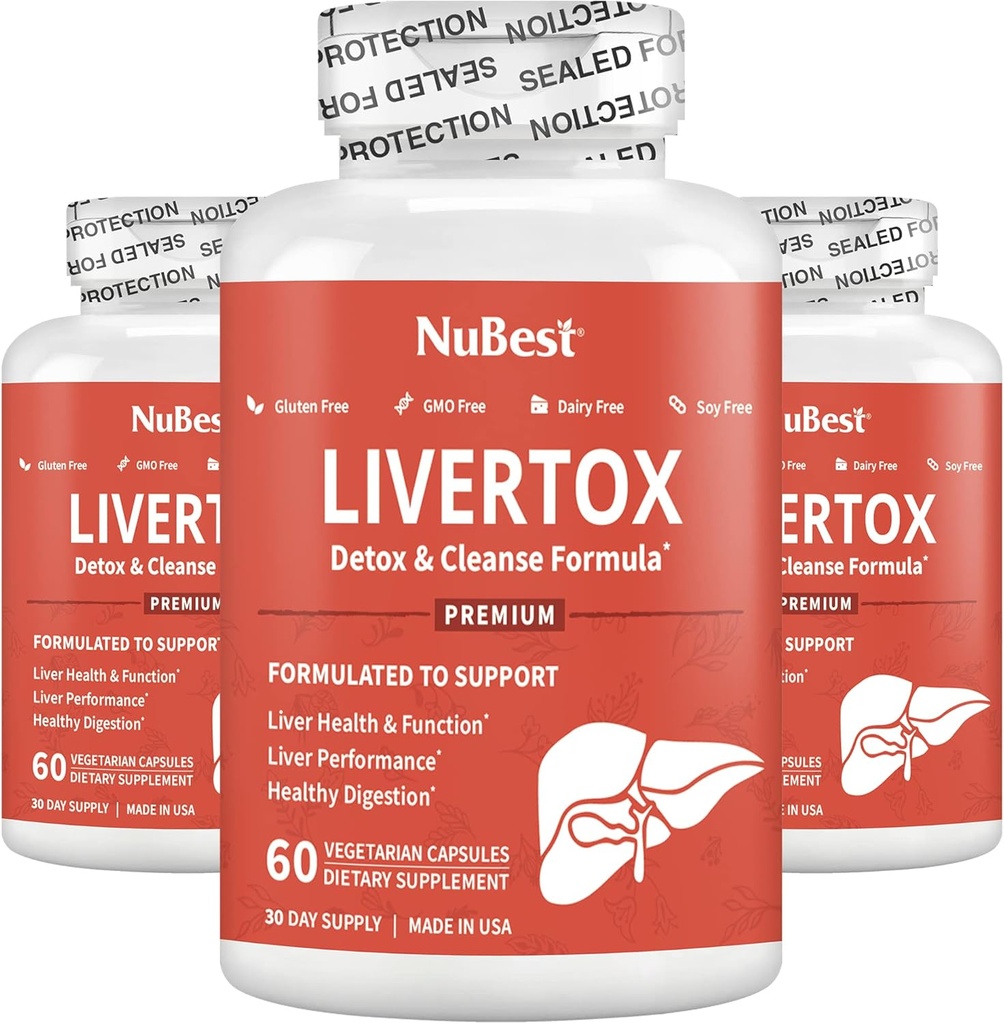 NuBest MaverTox - Premium Maksatervise valem - Maksapuhastus, Detox & Remont - piimaohaka, koliin, peet, kurkum, artišokk & Dandelion - 3 pakendit | 3 kuu pakkumine