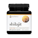 Youtheory Shilajit - 500 mg Shilajit kapslid - energia lisand - Shilajit toetab vastupidavust ja vastupidavust - Puhas Himaalaja Shilajit - Gluten, piima- ja sojavaba - 60 taimekapslit