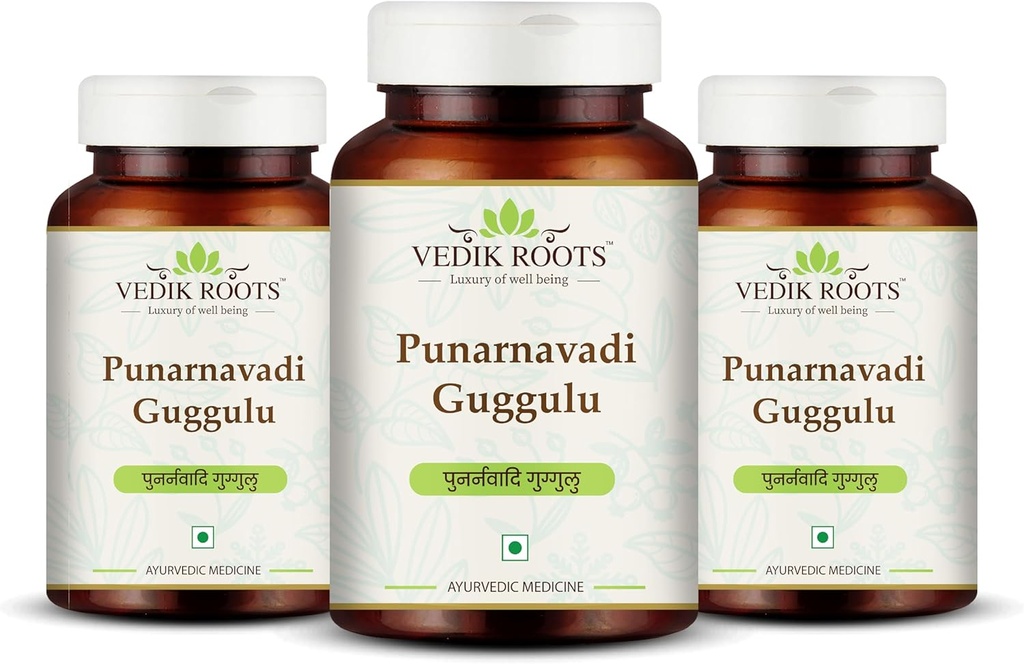 Punarnavadi Guggulu - toetab neerude ja maksa tervist | Soodustab vedeliku tasakaalu ja üldist heaolu | Ayurveda taimset toidulisandit | 180 tabletti
