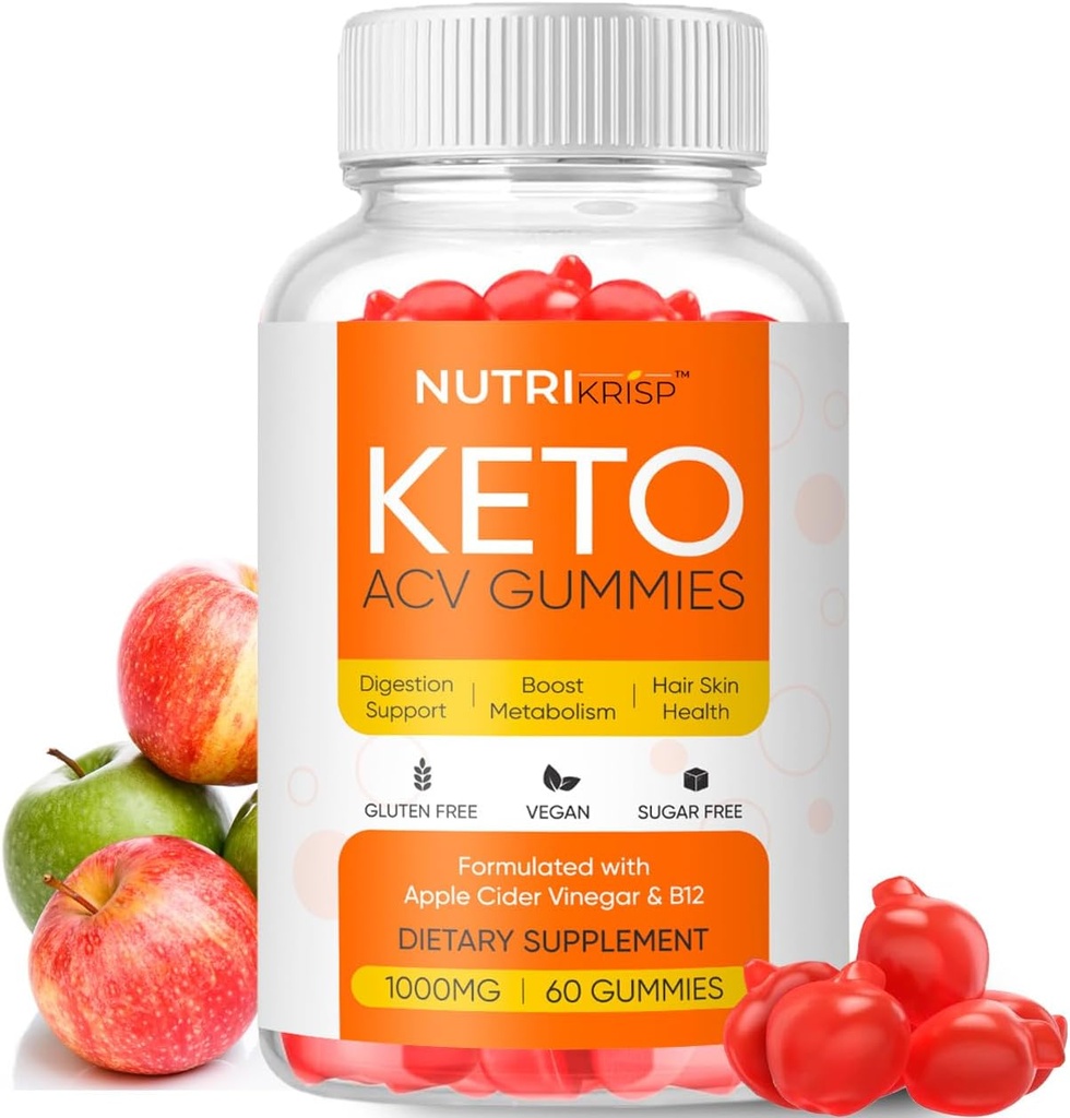 Advanced Keto ACV Gummies - Sugar-Free Gluten Free Pro Active Apple Siidri äädikalisand meestele naistele (1000MG)