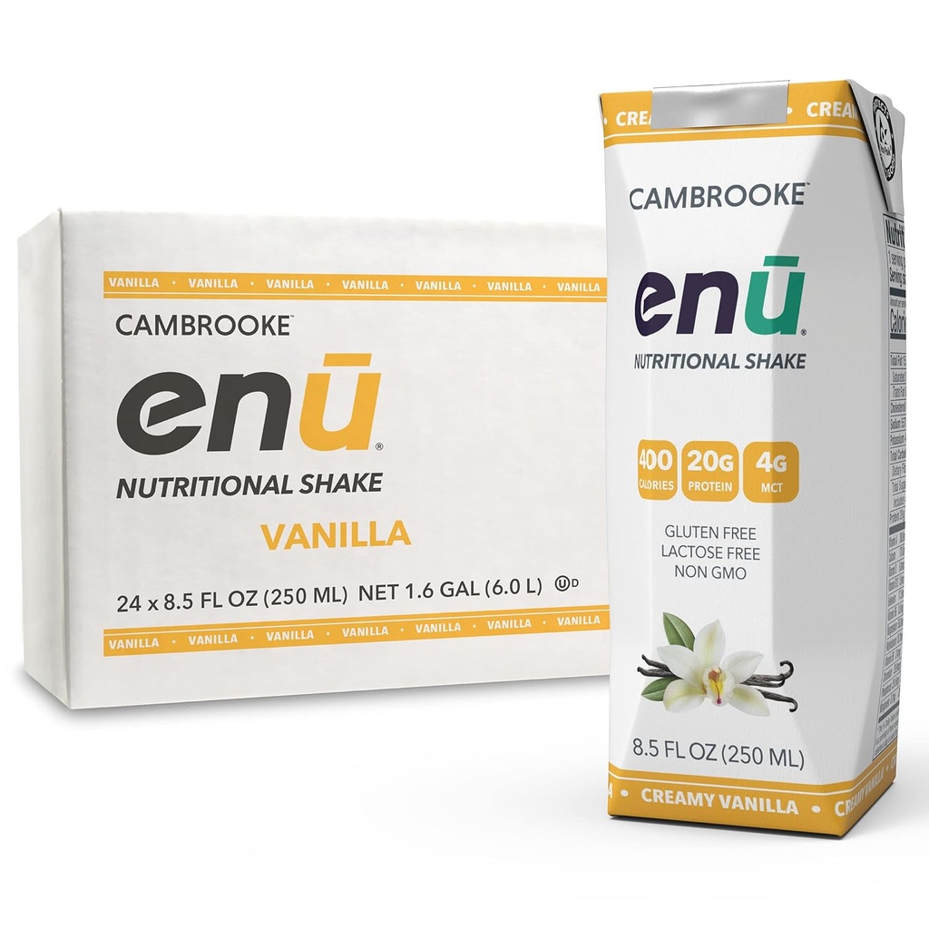 ENU toitumiskompvekid - 20 g valku | 400 kalorit - toidu asendamine kehakaalu suurendamiseks (Vanilla, pakend 24)