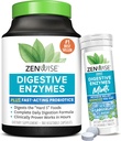 Zenwise Health Digestive ensüümid ja piparmündi närimistable - seedeensüümid, probiootilised multiensüümid probiootikumidega naistele ja meestele kapslites ja mugav näritav piparmünt