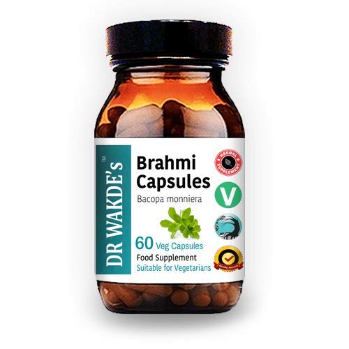 DR WAKDE Brahmi kapslid (Bacopa monniera, 60 Veg Caps, Plant-Based Supplement, Ayurveda Herb, All Natural, Vegan)