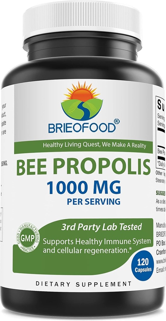 Brieofood Bee Propolis 1000mg serveerimise kohta - 120 kapslit