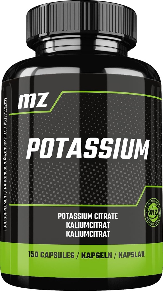 Kaalium 365 mg orgaanilisest vormist Kaaliumtsitraat - 150 vegankapslit - 5 kuud pakkumine - toidulisand normaalse vererõhu ja lihaste funktsiooni säilitamiseks - MZ