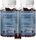 Shilajit Gummies 600mg, Shilajit lisand koos jälgede mineraalidega ja Fulvic Acid energia ja immuunsuse toetamiseks, orgaaniline Shilajit vaik meestele ja naistele, Vegan, 60 Gummies (2 Pack)