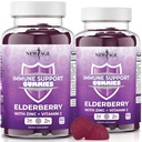 UUS AGE Immuunsüsteemi tugikummid - Sambucus Black Elderberry Gummies koos C-vitamiini ja tsinkiga (immuuntugi 120 kummikut)