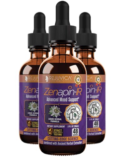 Rejuvica Health Zenapin IR - Advanced Mood Support Supplement - Kava, Ashwagandha, Passionflower, Kummel, B-vitamiinid & More