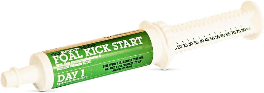 FullBucket Hobuste vars Kickstart Paste - Ideaalne vastsündinud varssadele 1. päeval, et toetada tervislikku immuunsüsteemi ja seedesüsteemi tervist, 1 Tube