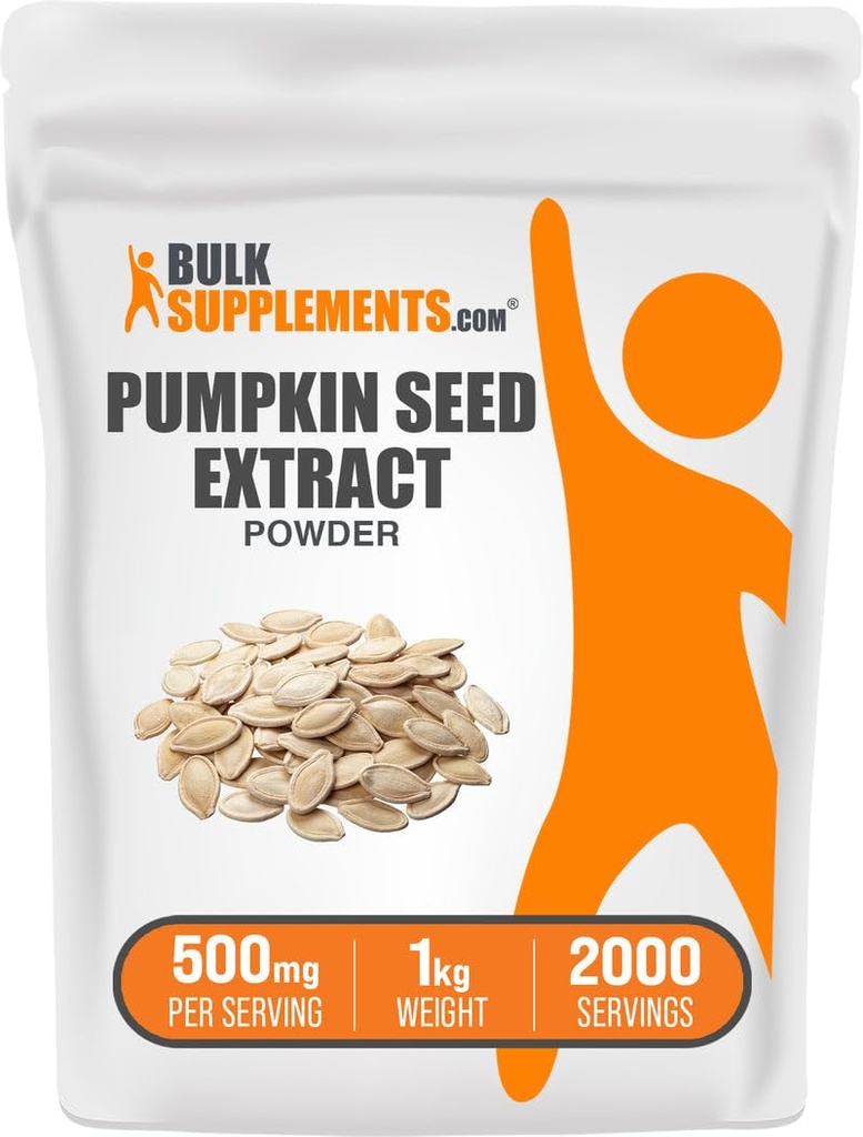 BulkSupplements.com Kõrvitsaseemneekstrakti pulber - Kõrvitsaseemnelisand, taimsed toidulisandid - Vegan & gluteenivaba, 500mg serveerimise kohta, 1kg (2,2 naela) (pakk 1)