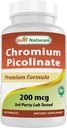 Parim looduslik kroomipikolinaadi tablett, 200 mcg, 240 Count