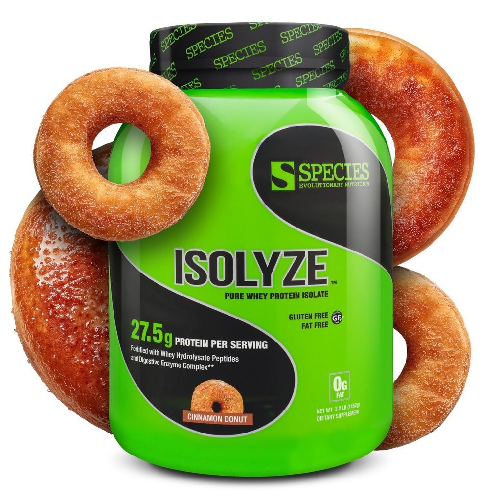 Liikide toitumine Isolüüsi vadakuvalgu pulber, 100% vadaku isolaat lihaste ehitamiseks, 27,5 g valku Scoopi kohta, suhkrut ja madalat rasva (Cinnamon Donut, 44 Servings)