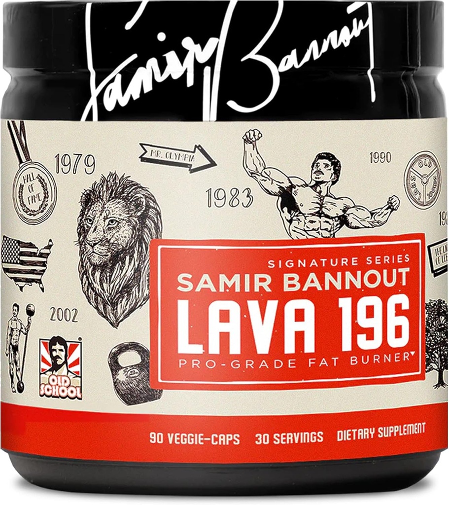 Lava 196 – Täiustatud 3-astmeline rasvapõletaja meestele ja naistele – termogeenne ainevahetuse kiirendaja – hormoon ja lihastugi – eksklusiivne OSL x hr Olympia Samir Bannout koostöö – 30 servi
