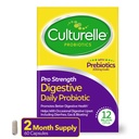 Culturelle Pro Tugevus Igapäevased Probiootikumid Seedetrakti Terviseks (2 Kuu Tarnimine) Prebiootikumidega Naistele Ja Meestele, Toetab Juhuslikku Kõhulahtisust, Gaasi & Bloatingut, Gluteeni Ja Soja Vaba, 60 Loeng