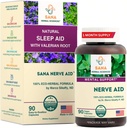 Valerian Juur Natural Sleep Aid Formula täiskasvanutele orgaaniline Pealuu, Lobelia & More - 90 kapslit - Dr Marco Sikaffy | Sana Herbal