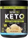 Looduskütus Keto söögikorra asenduspulber - Gluteenivaba kookosõli MCT-ga ja rohusöödavõiga - Kreemi Vanilla Piimakokteil - 14 serveerimist - Sahver Sõbralik, 17.1 Fl Oz
