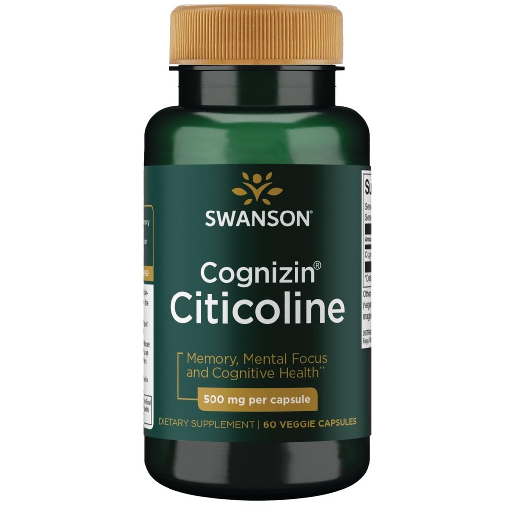 Swanson Ultra Cognizin Citicoline 1000 milligrammi 60 Veg kapslit
