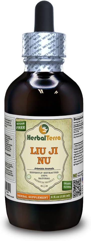 Liu Ji Nu, Artemesia (Artemisia Anomala) tinktuur, kuivatatud ürdi vedelik ekstrakt (kaubanimi: HerbalTerra, Proudly Made in USA) 4 fl.oz (120 ml)