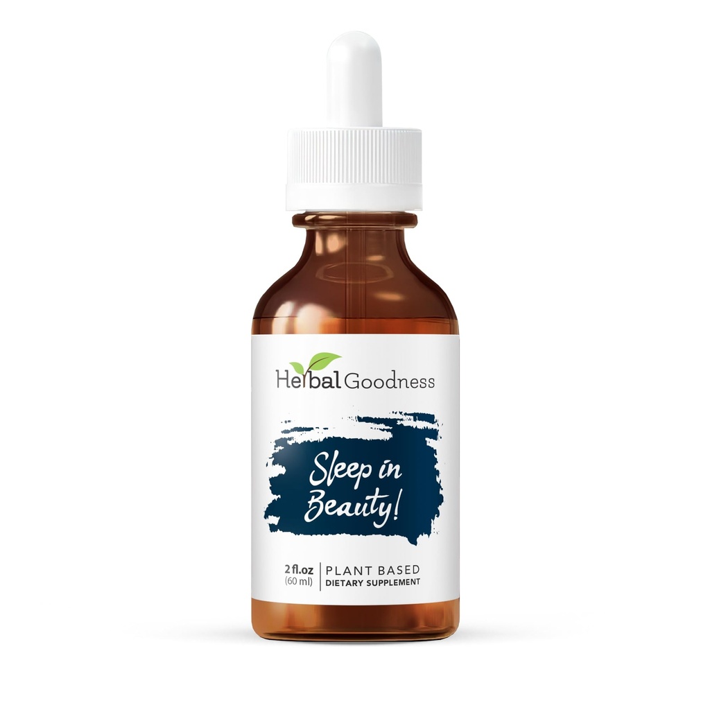 Sleep in Beauty - Orgaaniline Valerian Juur Vedelik tilgad 2 Fl. oz, Sidrun Balm, Natural Sleep Support täiskasvanutele, Puhkus & Lõõgastav abi, Non-GMO, Vegan, Gluteenivaba, USDA Organic, No Melatoniini
