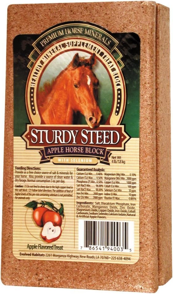 Sturdy Steed Tervislik Mineral Supplement Apple Treat Block hobustele, 4 naela