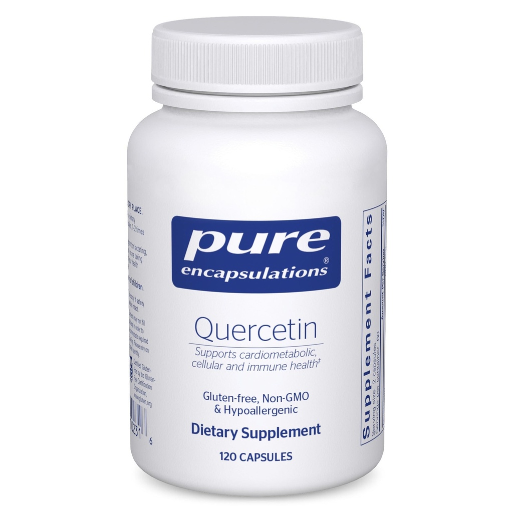 Puhtad kapslid Quercetin - 500 mg - Immuunsüsteemi tugi, rakutervis ja südametervis - Antioksüdandid - Gluteenivaba & mitte-GMO - 120 kapslit