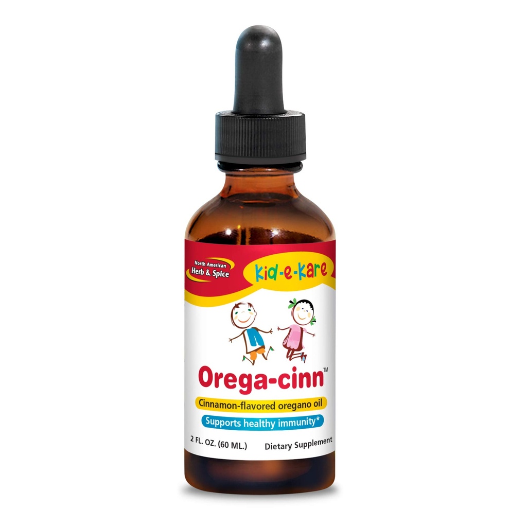 Põhja-Ameerika maitsetaimed ja vürtsid Kid.e.Kare Orega-Cinn, Cinnamon Flavor - 2 fl. oz. - Suure maitsega immuuntoetus - Soothes lima mälestised - Wild Oregano Oil - Non-GMO - 120 Total Servings
