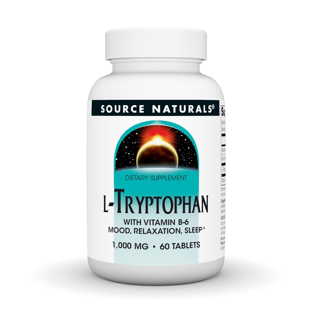L-trüptofaan vitamiiniga B-6 - meeleolu, lõõgastumise ja une toetamine - 1000 mg - 60 tabletti