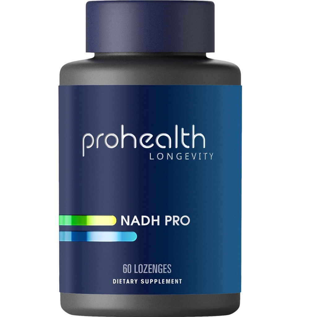 ProHealth NADH Pro - Boost NAD+ (25 mg, 60 Fast-Acting lozenges) Suurendage energiat, mälu ja fookust | Mood Support | Antioksüdant | ATP tootmine