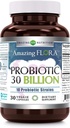 Hämmastav Flora probiootikum 10 parimat probiootikumi tüved | 30 miljardit | Veggie kapslite lisand | Mitte-GMO | Gluteenivaba | valmistatud USAs (1 Pack, 30 Count)