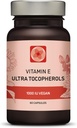 E-vitamiin 1000 IU Ultra-tokoferool 450 mg E-vitamiini Vegan – kõik 4 tokoferooli – alfatokoferool + beetatokoferool + gammatokoferool + deltatokoferool – unikaalne d alfa (180)