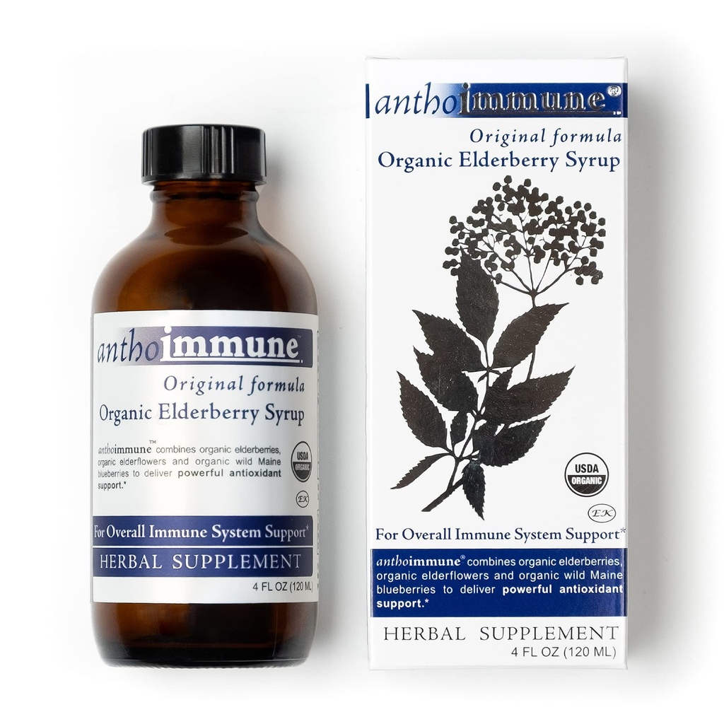 Orgaaniline Elderberry siirup - Antoimmuun - täiskasvanute ja laste immuuntoetuslisa - USDA orgaaniline, ultra-Premium Black Elderberry valem (4 oz) 24 Servingut