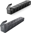 2 Pakend Extra Large Pill Korraldaja, Sukuos Weekly Pill Case Clear Lid, Artriit Sõbralik meditsiin Korraldaja pillid / Vitamiin / Kalaõli / Toidulisandid, BPA tasuta, lihtne puhastada