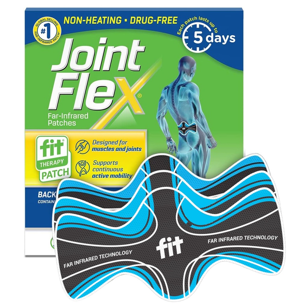JointFlex FIT Therapy Kaug-infrapuna plaaster alaselja jaoks, toetab pidevat aktiivset liikuvust, kuni 5 päeva / paki, sünteetilist, veekindlat, mittekuumutavat, ravimivaba -3 Pack, 7.87 "x 3.93"