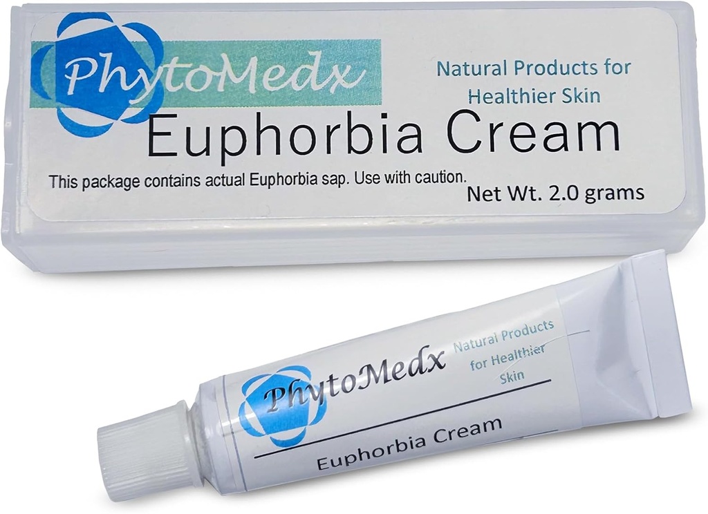 PhytoMedx - Euphorbia kreem, Radium Weed, Euphorbia Sapi eksklusiivne allikas, mis on formuleeritud kergesti kasutatavaks nahahoolduse täpikreem päikesekahjustusega nahale, 2,0 g