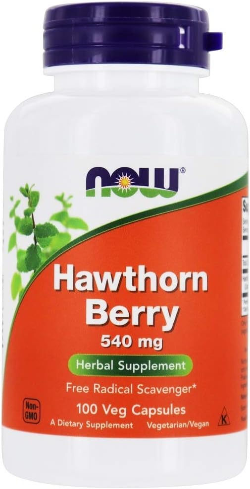 NOW Hawthorn Berry 540mg , 100 Veg Kapsleid ( Pakend 4 )