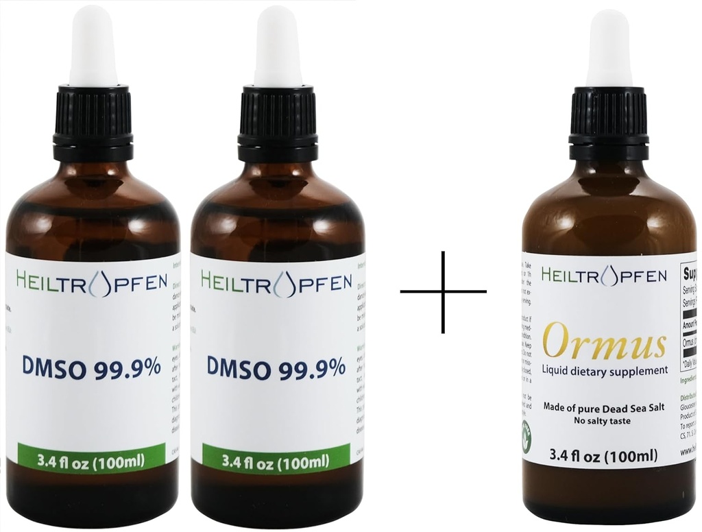 2X DMSO 99,9% 3,4 oz + Ormus 3,4 Fl Oz kontsentreeritud Orme | Heiltropfen®