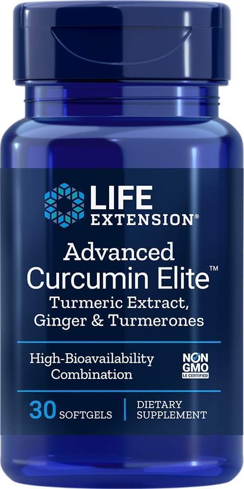 Life Extension Advanced Bio-Curcumin ingveri ja turmeroonidega, 30 Softgels