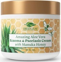 Manuka mesi ekseemi kreem niisutav koht psoriaasi leevendamiseks - sügelev, kuiv nahalööve salv - nahka rahustav niisutav imikud ja täiskasvanud - kõrge tugevus keha ja näokreem 16oz