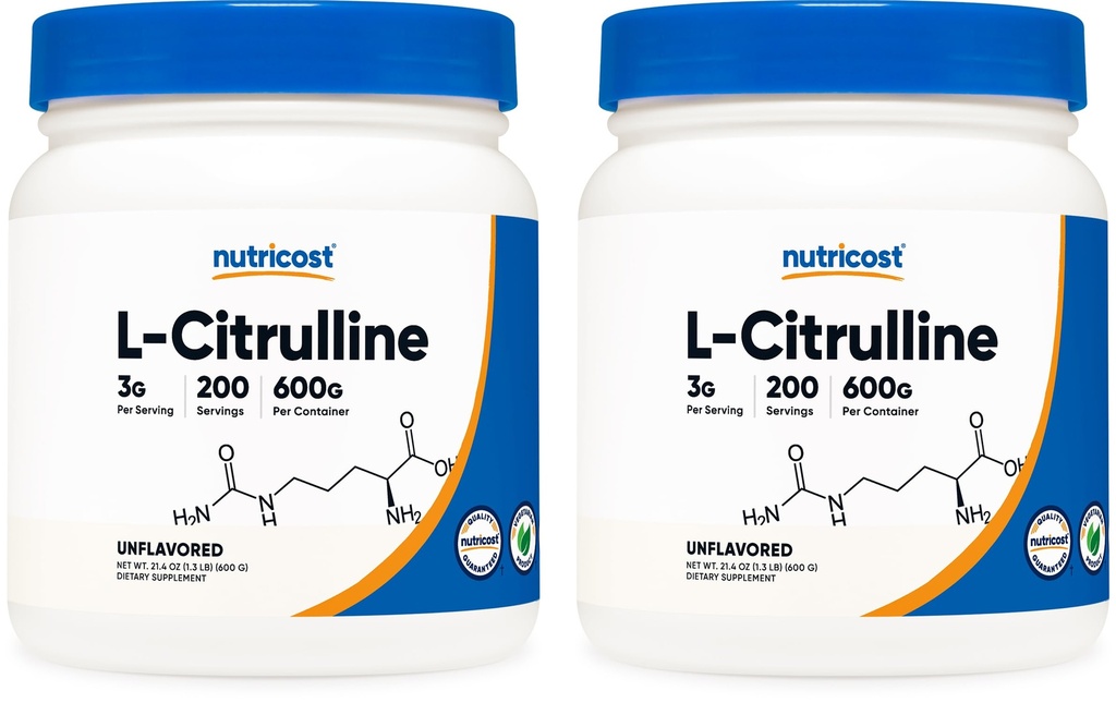 Puhas L-tsitrulliin (baas) pulber (600 grammi) (2 pudelit)