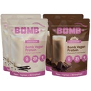 Blender Bombs The Bomb Co. Pommitab Taimeproteiini, Šokolaadi ja Vanilje Valgu Pulber 21 g valguga, Aminohapetega, nullsuhkruga, hernevalguga, kakaoga, Chia seemnetega, Vanilla & Monk Fruit, 60 Srvgs