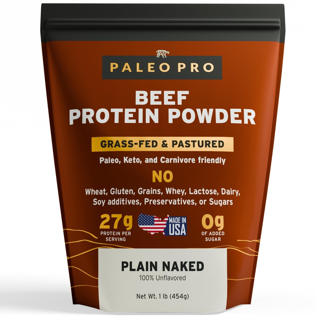 PaleoPro Protein Powder Grass- Feed, Karjatud, Puuviljavaba Valk | Gluteenivaba & Piimavaba. Ei Suhkrut, Soja, Terad Või Net Carbs | Paleo & Keto Sõbralik - 15 Servingut (16 oz, tavaline)