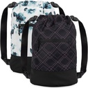 GOMOYO 2-Pack Naiste Floral Plum Drawstring seljakott reguleeritava õlarihmaga, 18 x 14 x 7 tolli, ideaalne jõusaalis, reisimiseks ja üleöö