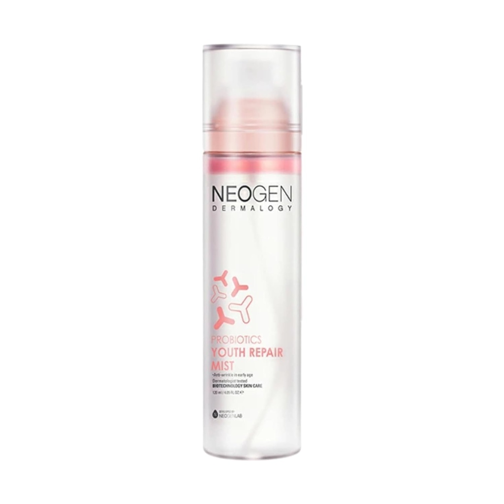 [K-ilu] Neogeendermaloogia Probiootikumid Noorte parandamine Mist | Õrn hüdrateeriv nägu Mist w/Superprobiootikumid Kollageen, Niatsiinamiid & Ceramides 4.05 fl oz