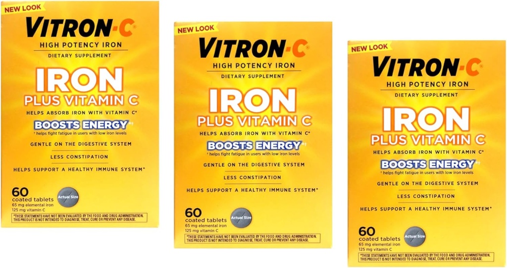 Vitron-C kõrge tugevusega raualisand C-vitamiiniga, piiratud kogus (180 koguarvu)