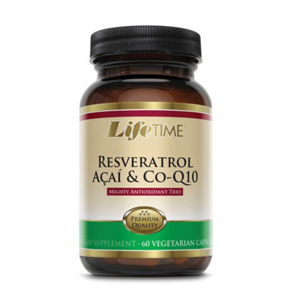 LIFETIME Resveratrool, Acai & CoQ10, Veg Cap (Btl-Glass) | 60ct