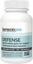 Benecin Defense PRO 3000 mcg Stabiliseeritud allitsiin kapsli kohta | Plus suured SAC ja polüfenoolide kogused mustast küüslaugust | Immuunsüsteemi ja südamefunktsiooni taimetoitlaste korkide võimas toetamine (100 pakendis)