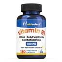 Vitamiin B1 500MG, 120 kapslit, mitte-GMO, vegan, gluteenivaba, benfotiamiin